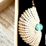 Boucles d’oreilles coquillage fait main avec aventurine verte