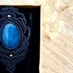 Médaillon labradorite macramé fait main