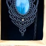 Médaillon labradorite macramé fait main