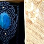 Médaillon labradorite macramé fait main