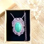 Talisman aventurine verte macramé fait main