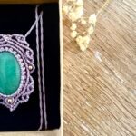 Talisman aventurine verte macramé fait main