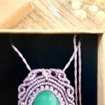 Talisman aventurine verte macramé fait main