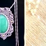 Talisman aventurine verte macramé fait main