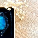 Talisman labradorite bleu macramé fait main