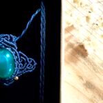 médaillon agate verte macramé fait main